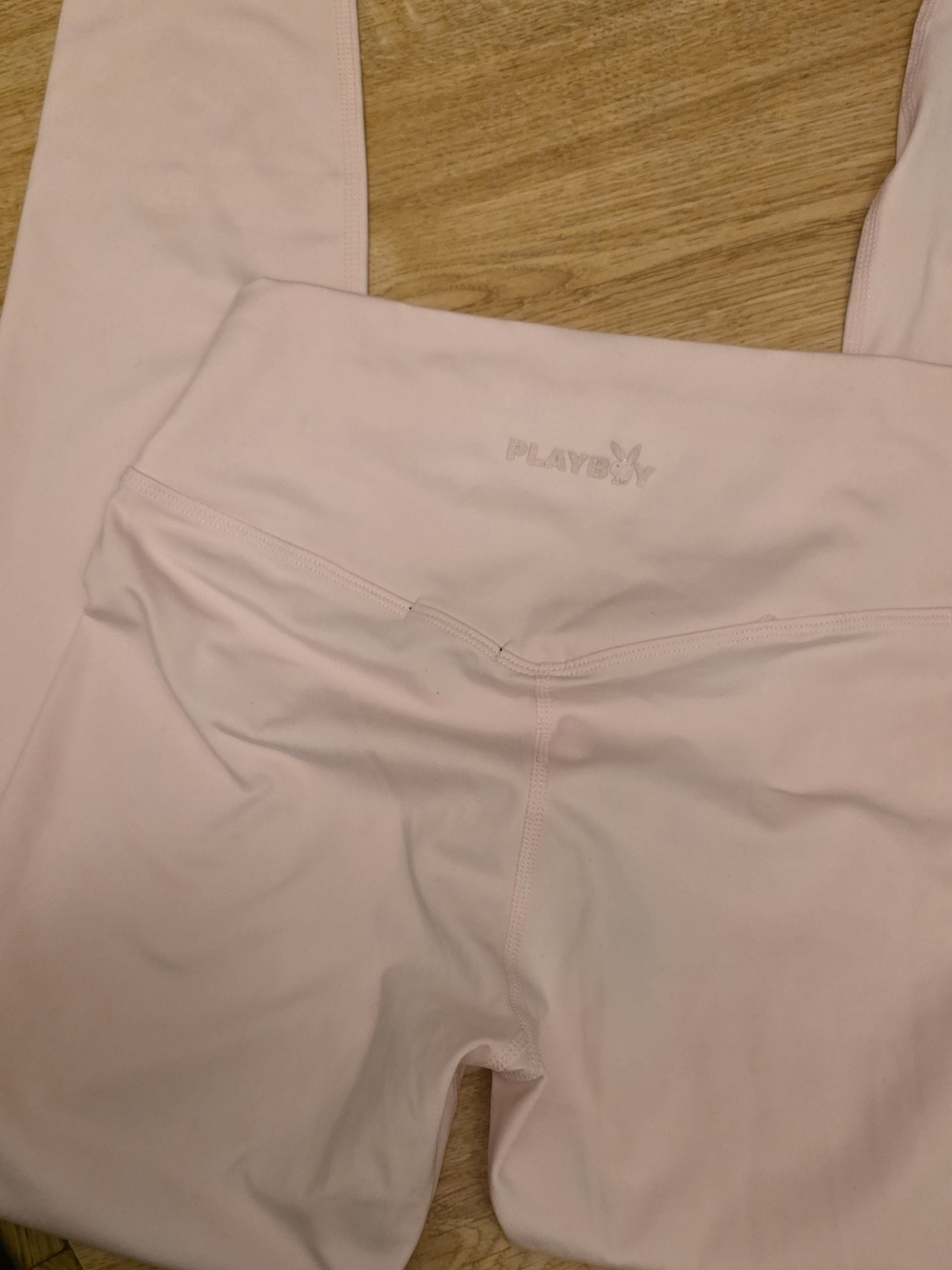 PLAYBOY Pale Pink High-Waist Leggings